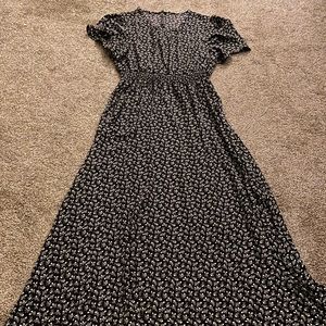 Black and White Floral Maxi Dress